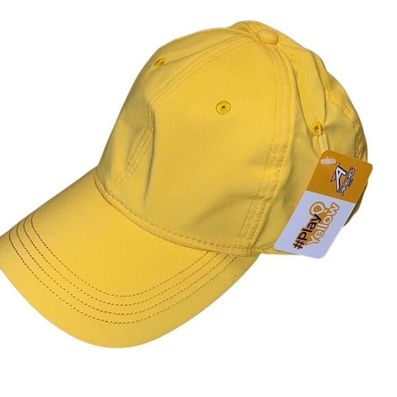 Ahead Play Yellow Mid Fit‎ Golf Hat Cap Adjustable OS Yellow NWT - Picture 1 of 6